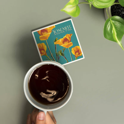 Ceramic Coaster Yosemite National Park, California, Poppy…