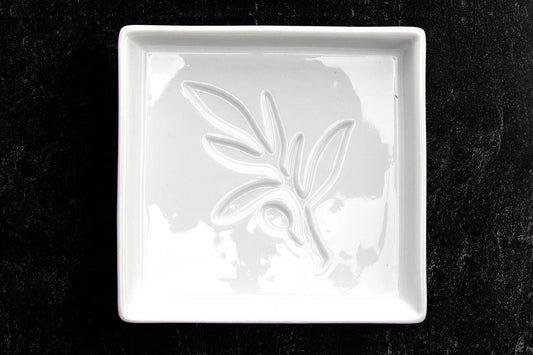 Small Graphic Plate: White