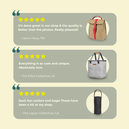 Pure Cord Shopper, Vegan Leather Tote Bag - SMALL CASE PACKS
