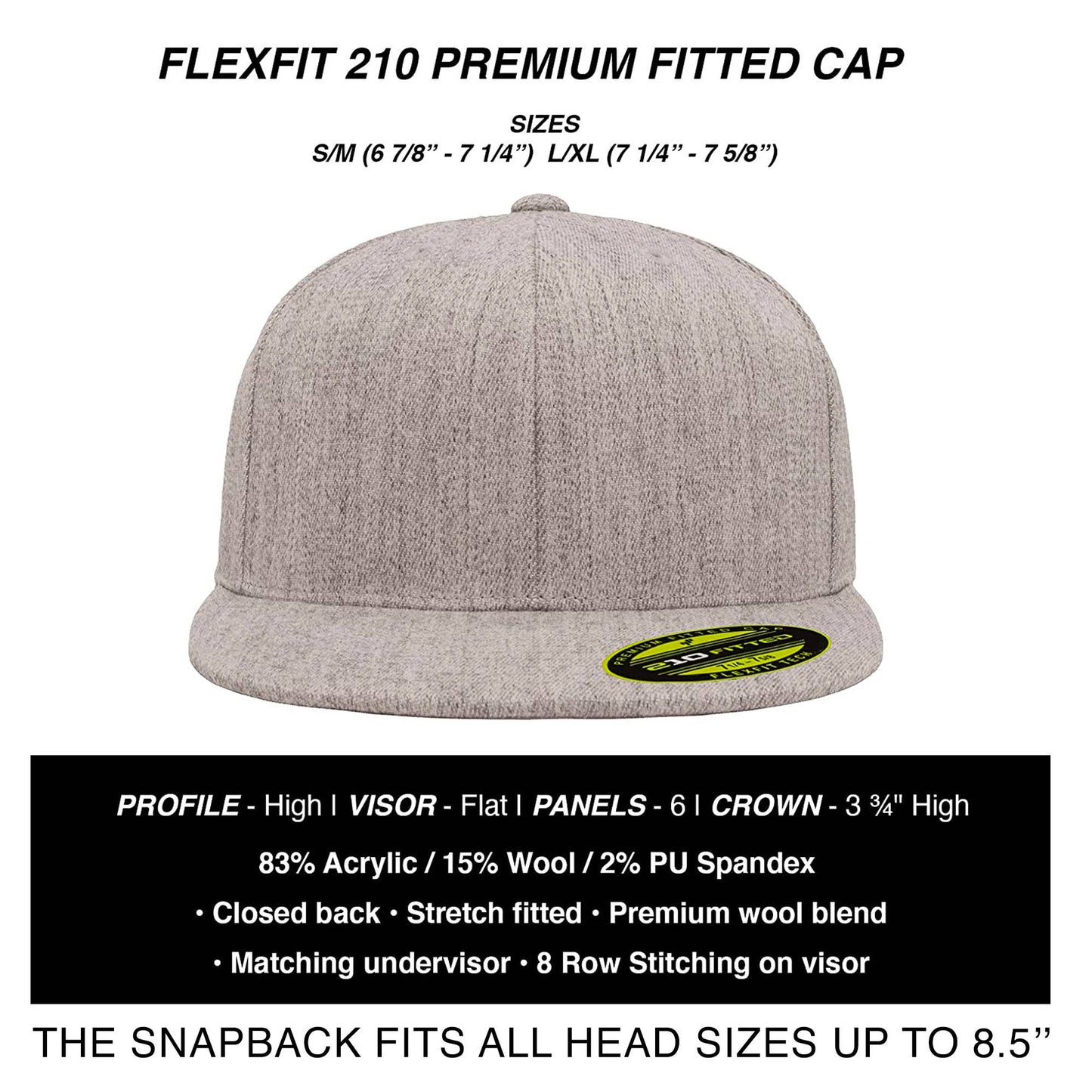 Bear and Mountain Hat: Snapback Flat / Black