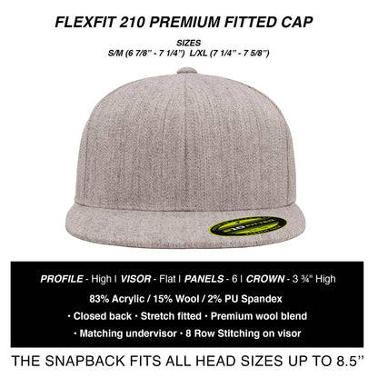 Bear and Mountain Hat: Snapback Flat / Black