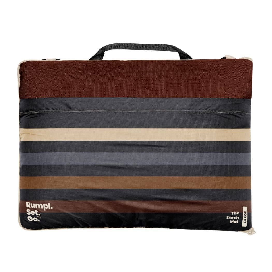 Stash Mat - Mocha Mini Stripes: Large