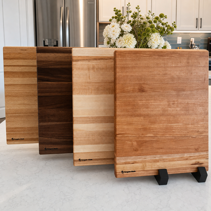 Handmade Hardwood Cutting Board – Large 18" × 12" Kitchen Pr: Walnut