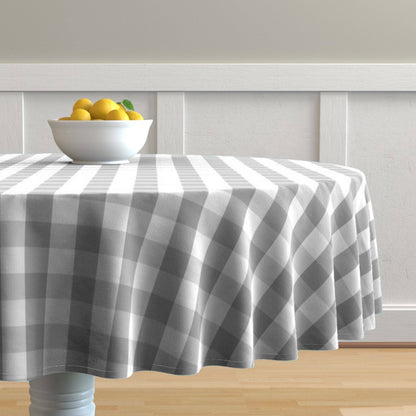 Fabstyles Country Check High-Quality Tablecloth: Blue / 55x55