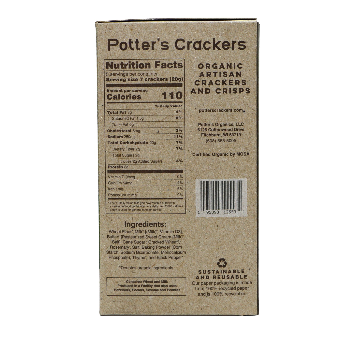 Potter's Crackers Organic Herbes de Provence Crackers - 5 oz