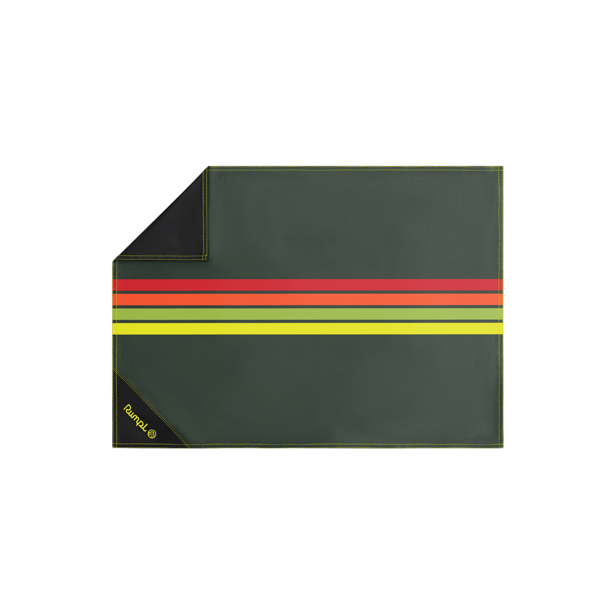 Pack Mat - Green Retro Stripes: Large