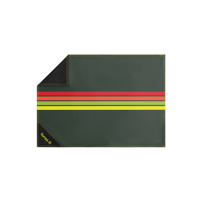 Pack Mat - Green Retro Stripes: Large