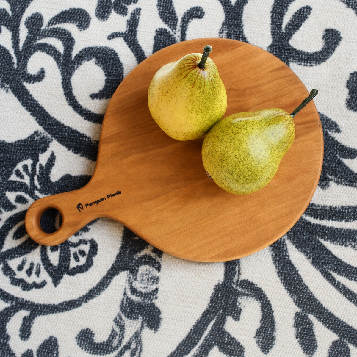 Personal Hardwood Cheese Board with Handle – 11" × 8": Walnut