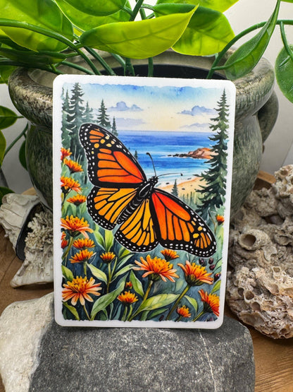 California Monarch Butterfly Sticker: Waterproof Vinyl Decal