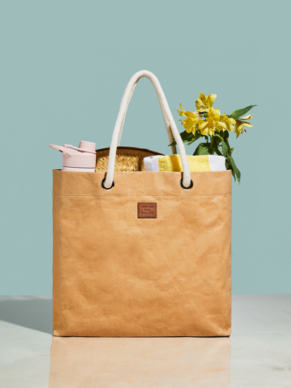 Pure Cord Shopper, Vegan Leather Tote Bag - SMALL CASE PACKS