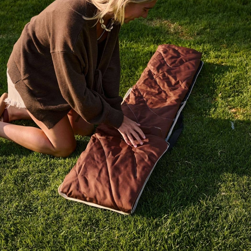 Stash Mat - Mocha Mini Stripes: Large