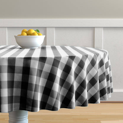 Fabstyles Country Check High-Quality Tablecloth: Blue / 55x55