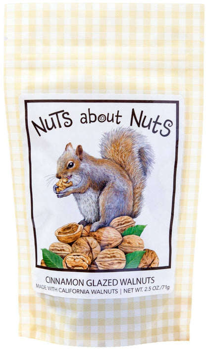 Squirrel - Cinnamon Glazed  Walnuts 2.5 oz. California