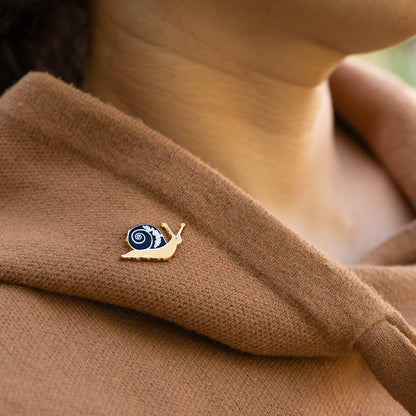 Garden Snail Pin, Snail Jewelry, Nature Gifts