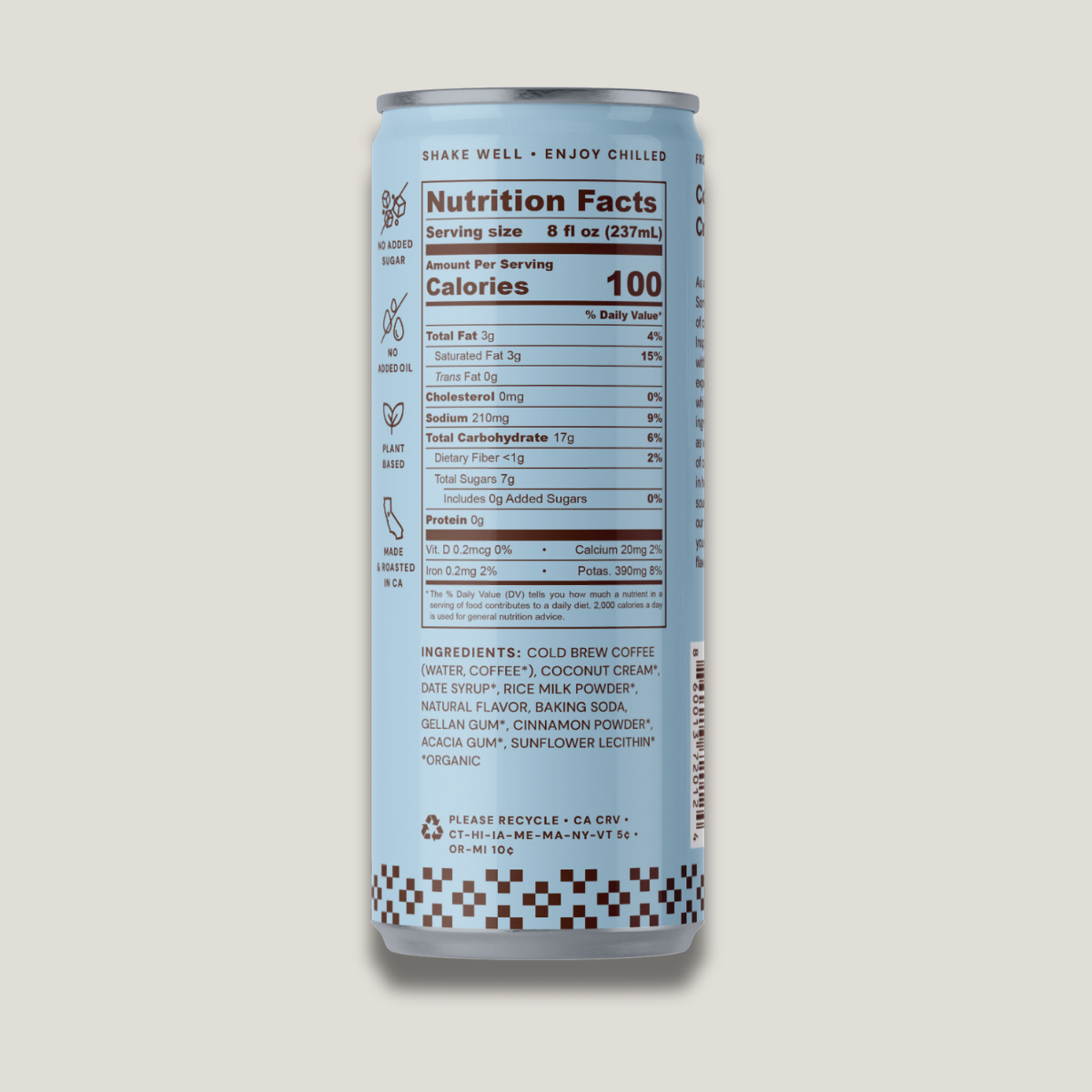 Vanilla Horchata – Coconut Milk Cold Brew Latte  : 12-pack case