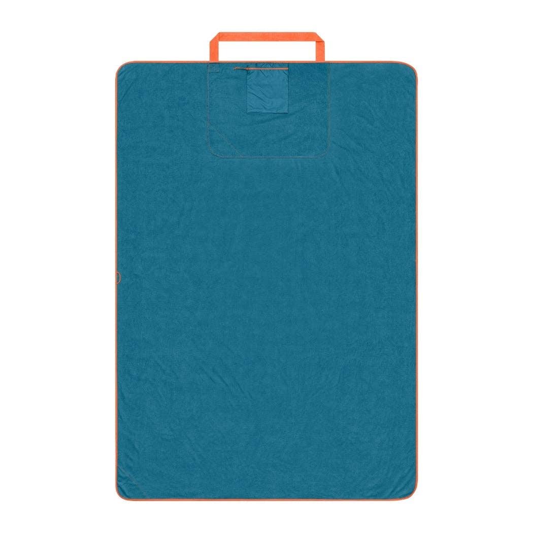 Tech Towel Tote - Midnight Retro Stripes: Double