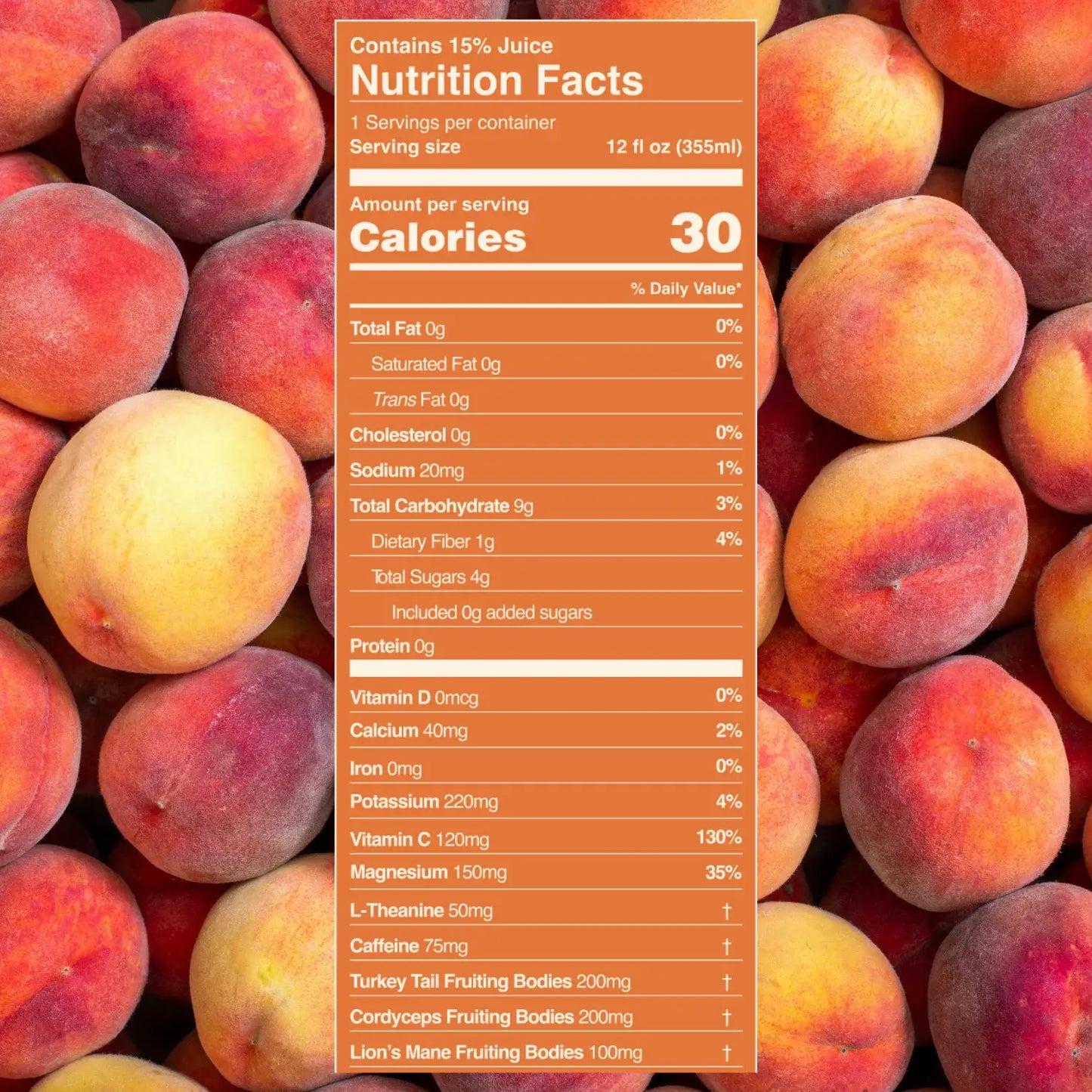 Peach Party - All Natural Functional Energy Drink 4pk