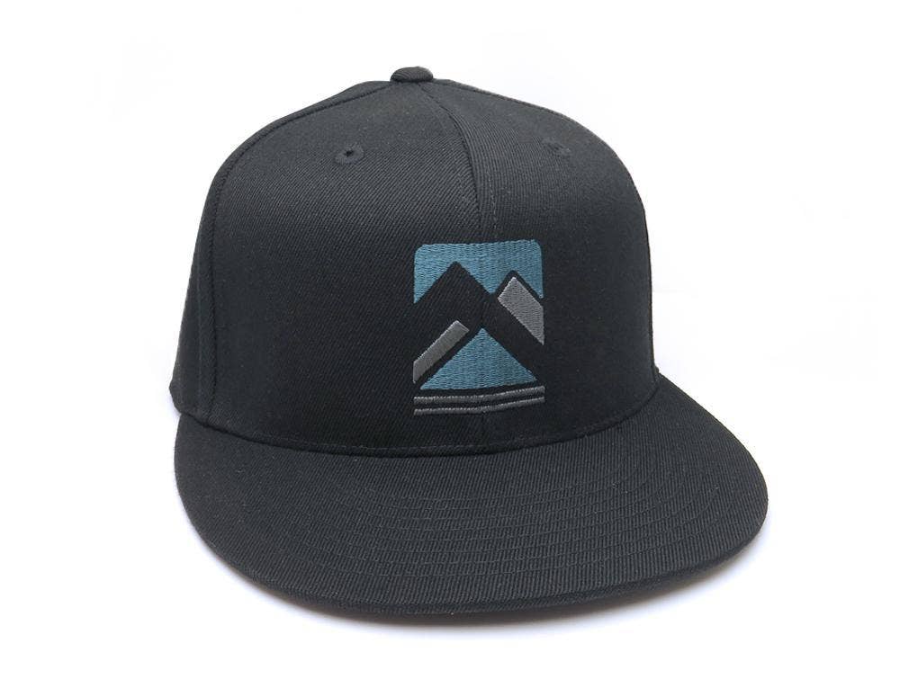 Rustic Range Hat: Black / Flat Bill Snapback