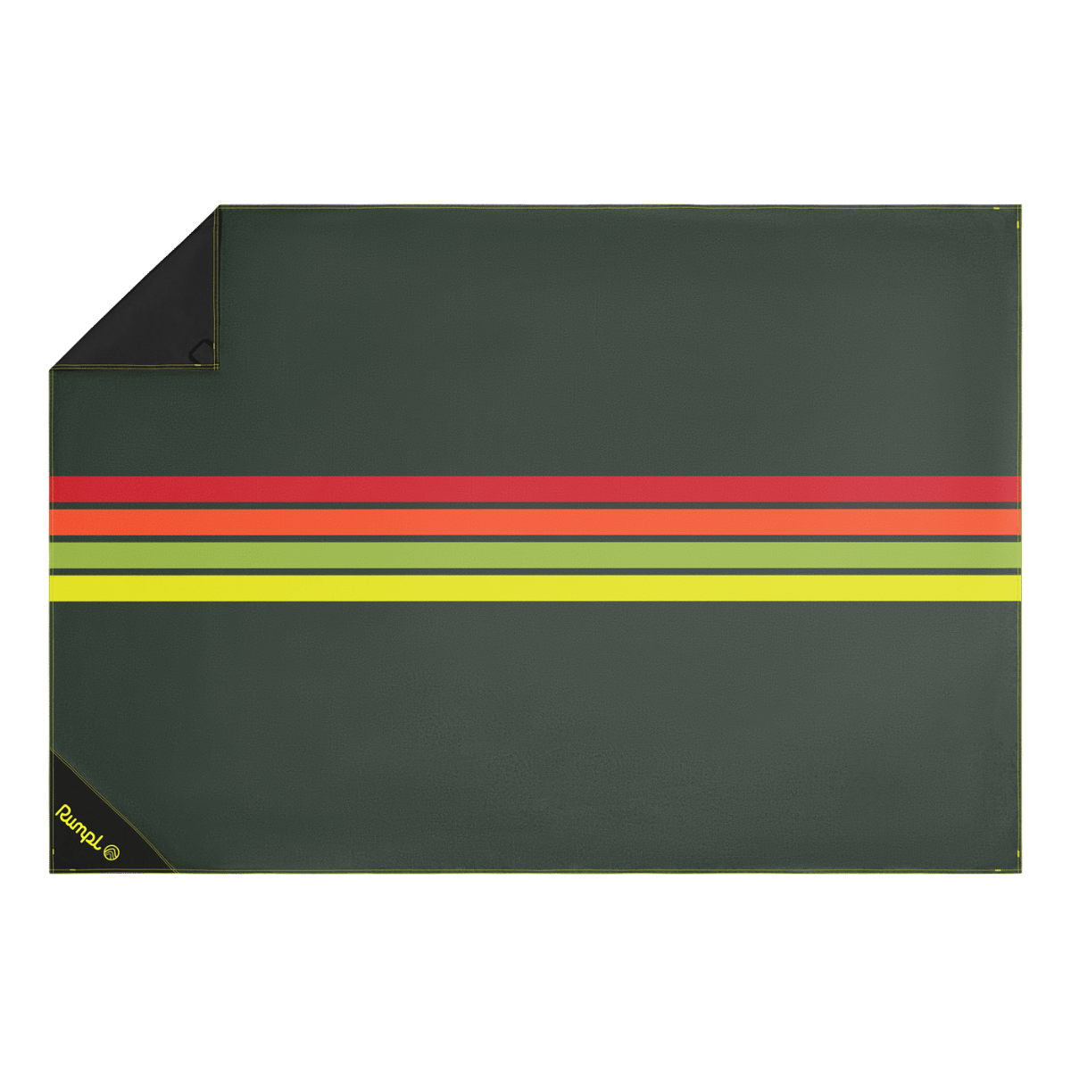 Pack Mat - Green Retro Stripes: Large