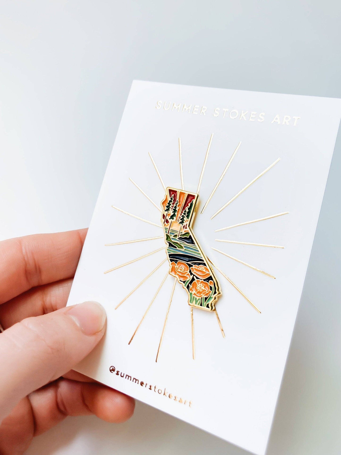 California Enamel Pin