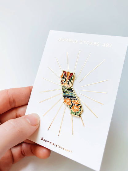 California Enamel Pin