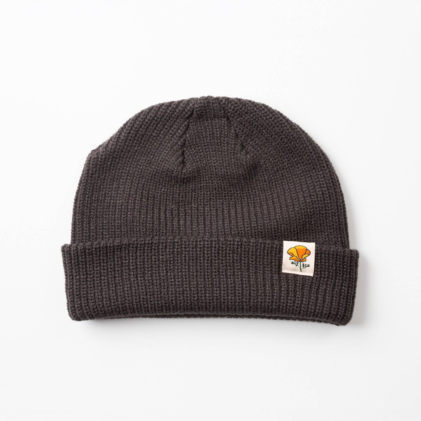 California Poppy Cable Beanie: Eucalyptus