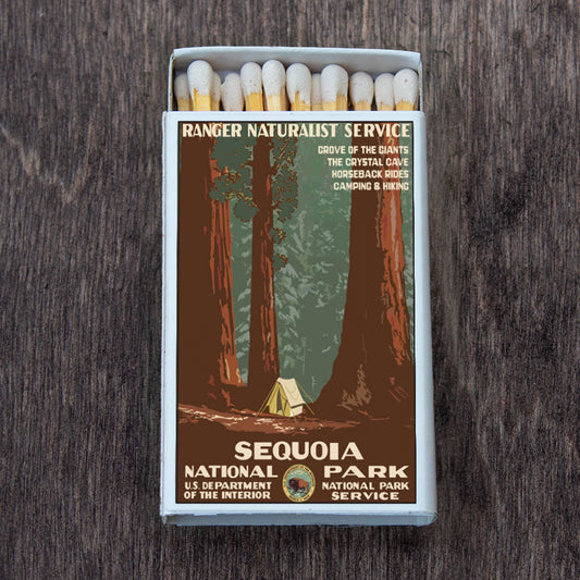 Travel Poster Sequoia Matchbox • Matches •