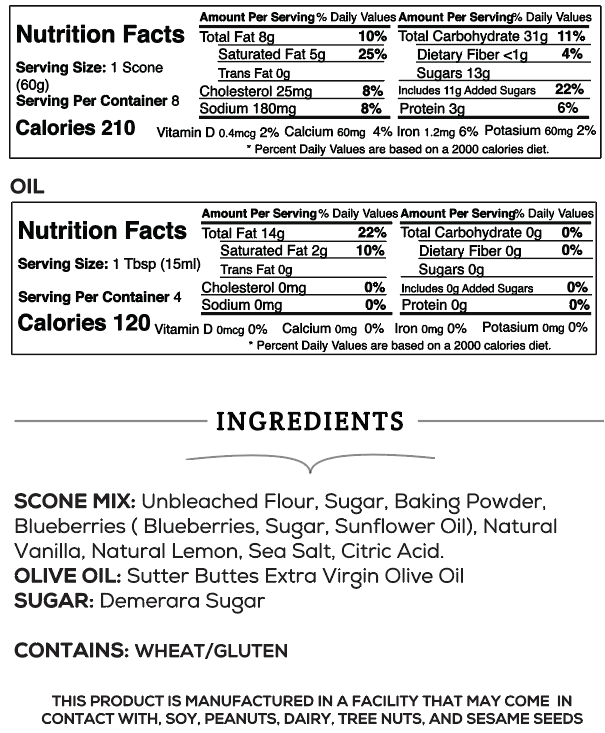 Lemon Blueberry Scone Baking Kit