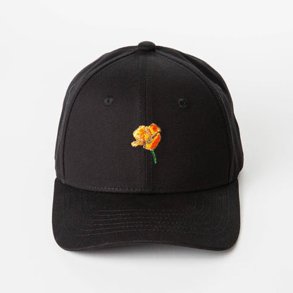 California Poppy Dad Hat: White