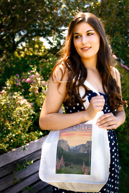 ORGANIC TOTE BAG Yosemite National Park, California Bears 2