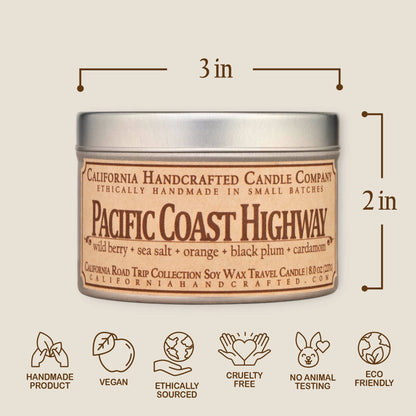 Pacific Coast Highway Coconut Apricot Travel Candle