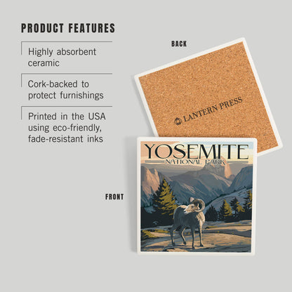 Ceramic Coaster Yosemite National Park, California, Big H…