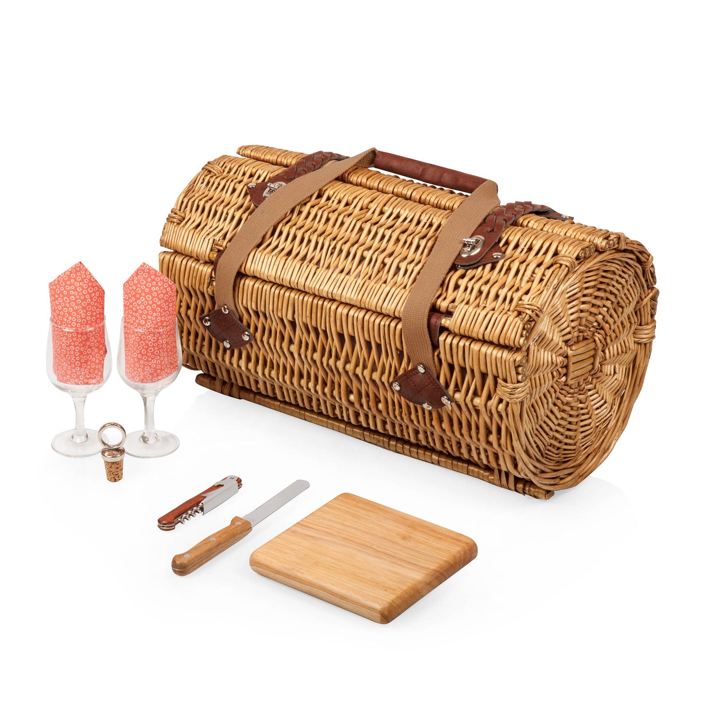 Verona Wine & Cheese Picnic Basket: Pine Green