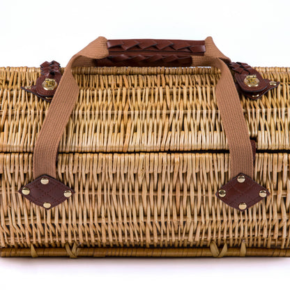 Verona Wine & Cheese Picnic Basket: Pine Green