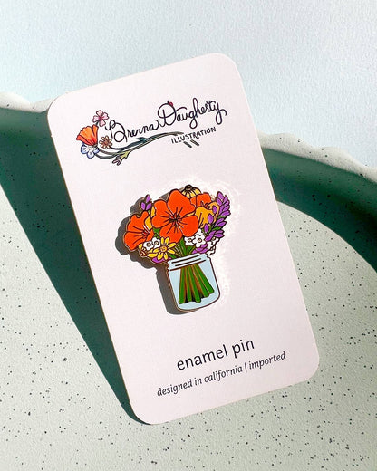 California Wildflower Enamel Pin