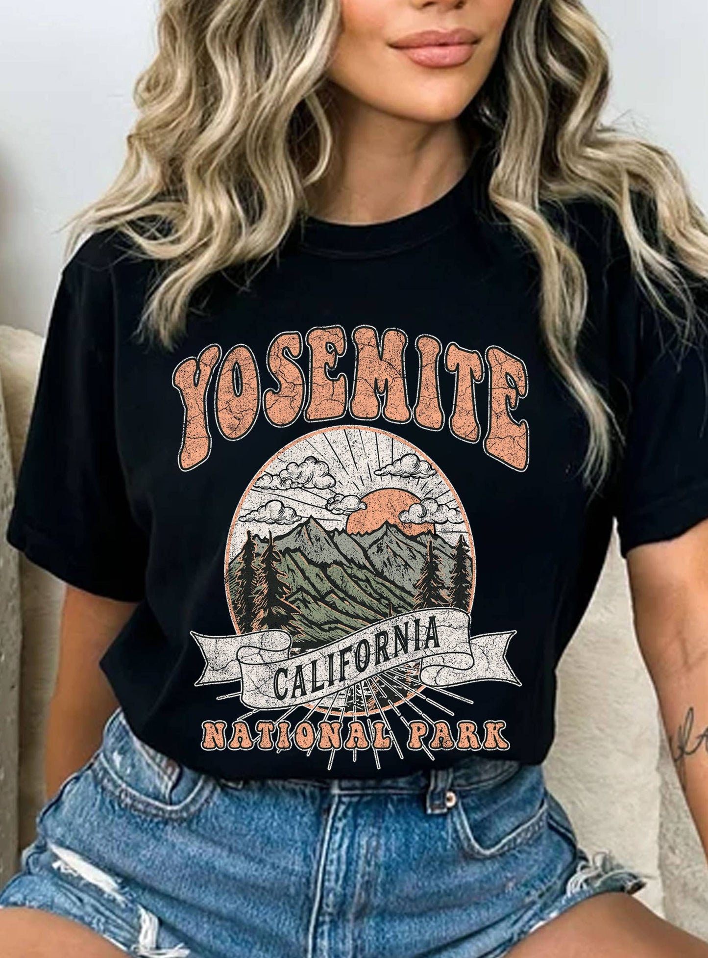 YOSEMITE NATIONAL PARK GRAPHIC TSHIRTS: White