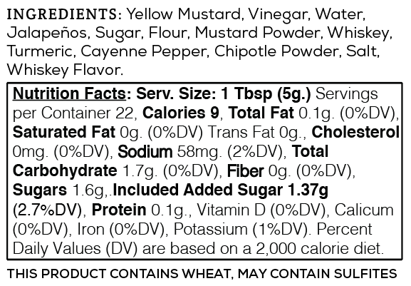Jalapeño Whiskey Mustard – Spicy & Sweet Artisan Mustard 4oz