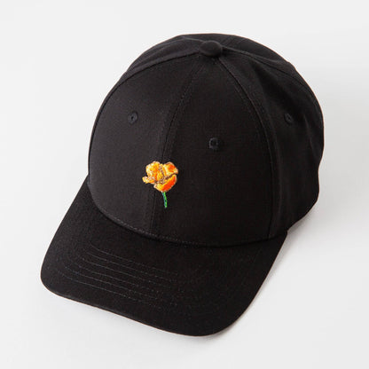 California Poppy Dad Hat: White