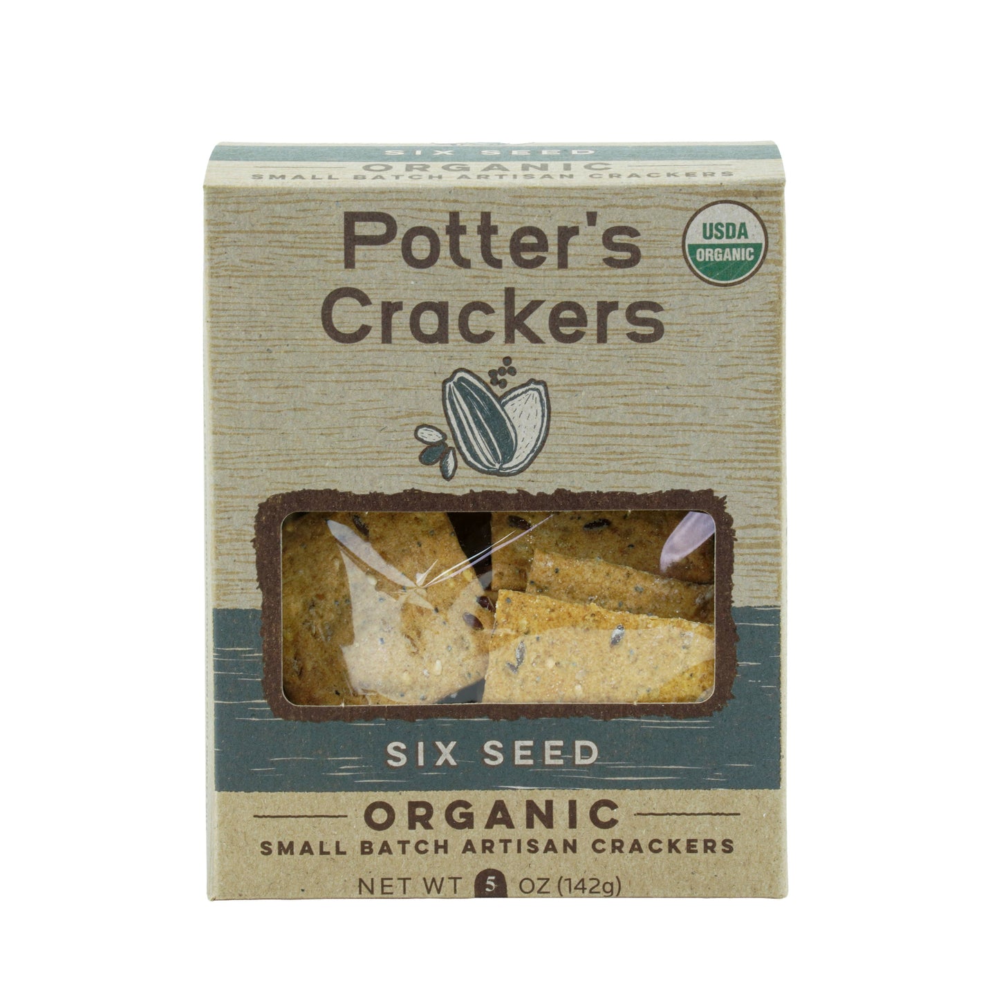 Potter's Crackers Organic Six Seed Crackers - 5 oz