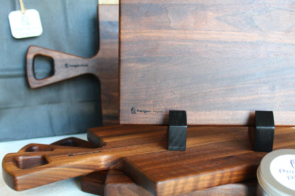 Handmade Hardwood Cheese & Serving Board – 12" × 10": Walnut