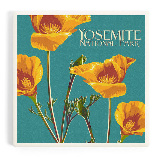 Ceramic Coaster Yosemite National Park, California, Poppy…