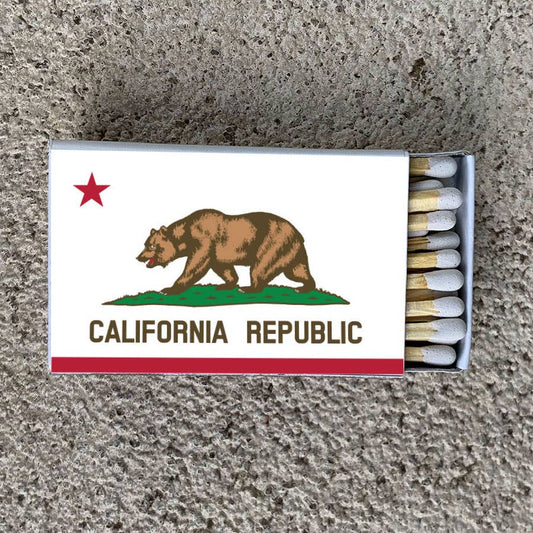 Flag California Matchbox • Decorative Matches •