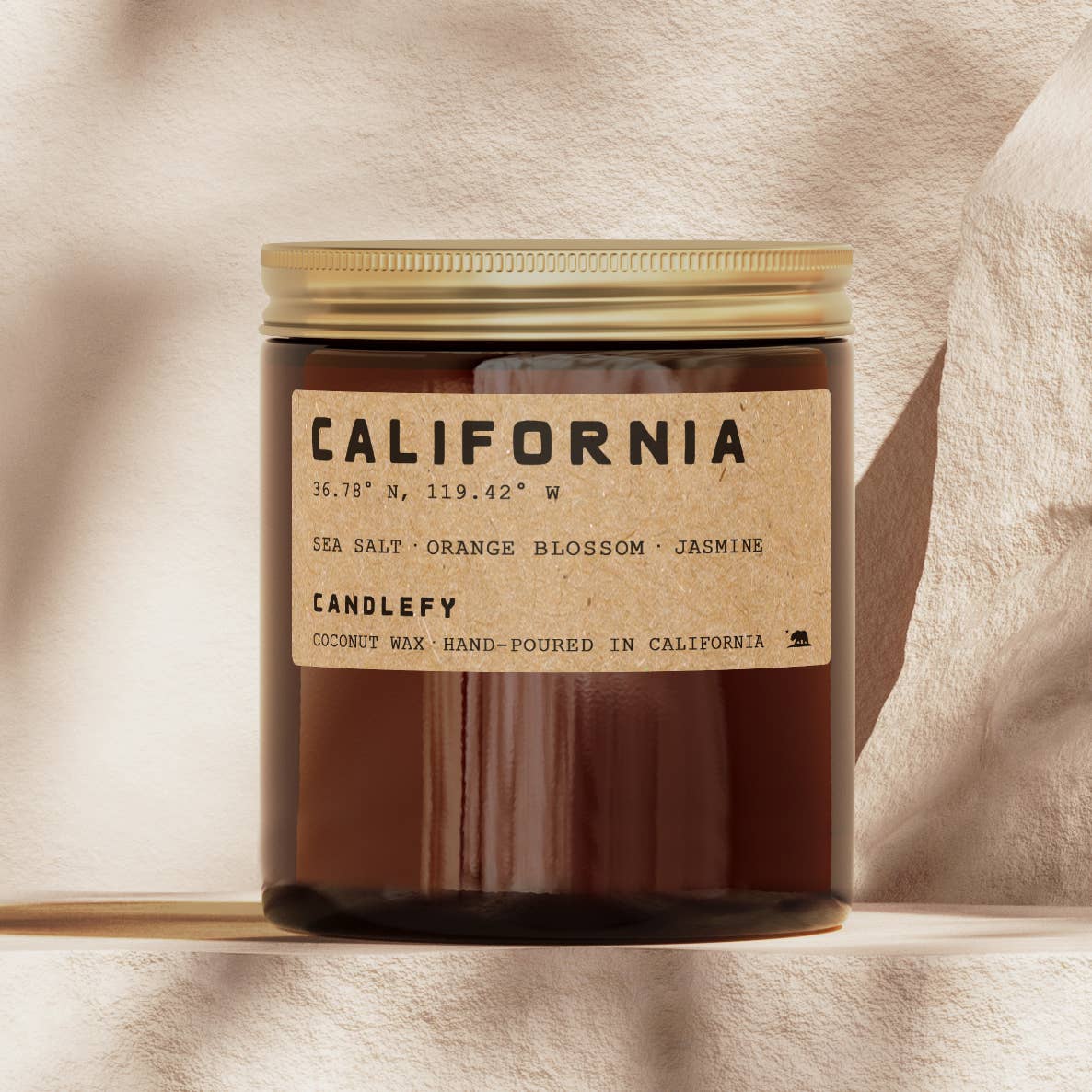 California Candle · Amber Jar 8oz