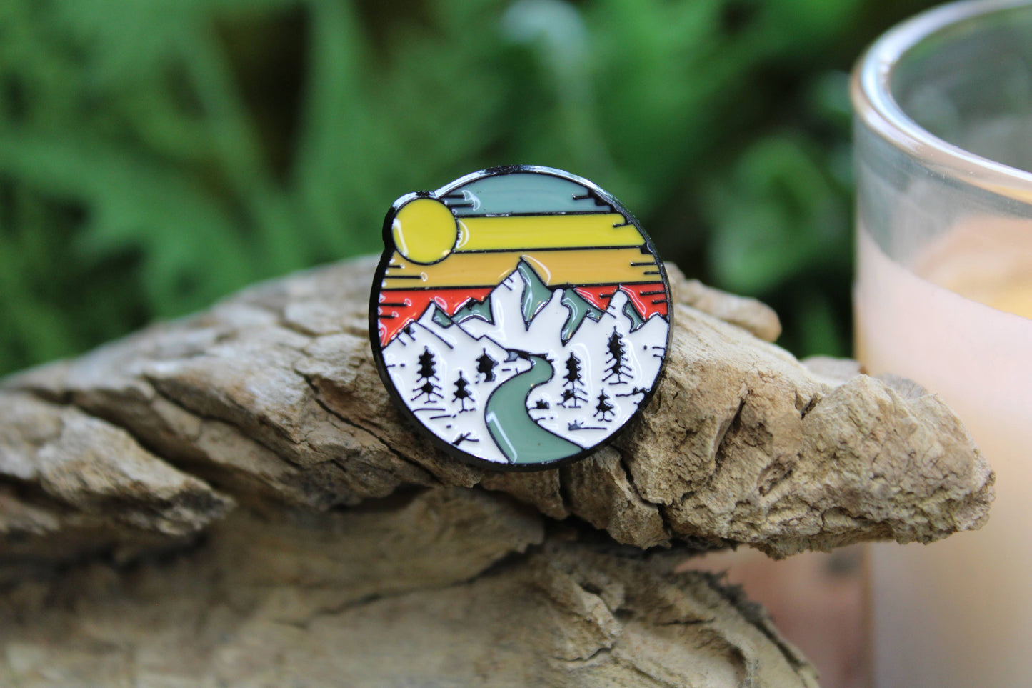 Mountain Roads Enamel and Metal Pin