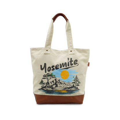 Yosemite Dreamscape Sunset Adventure Canvas Tote Bag
