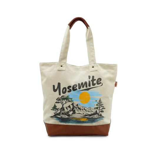 Yosemite Dreamscape Sunset Adventure Canvas Tote Bag