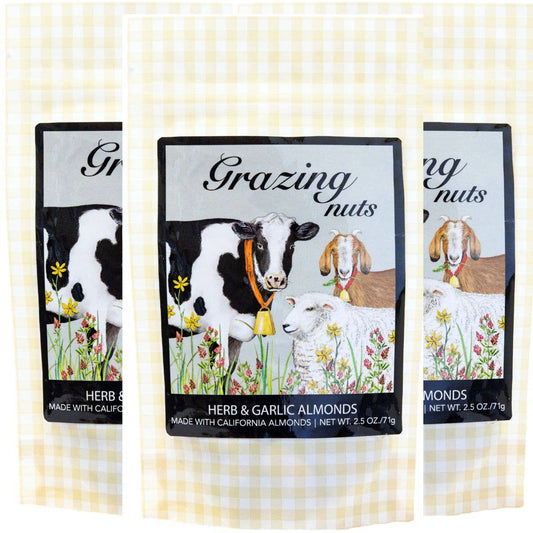 Grazing Nuts- Herb & Garlic Almonds 2.5 oz. - Reclosable