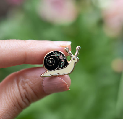 Garden Snail Pin, Snail Jewelry, Nature Gifts