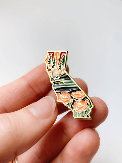 California Enamel Pin