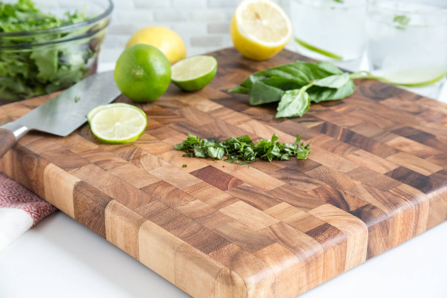 Ironwood Square End Grain Chef's Cutting Board, 14"